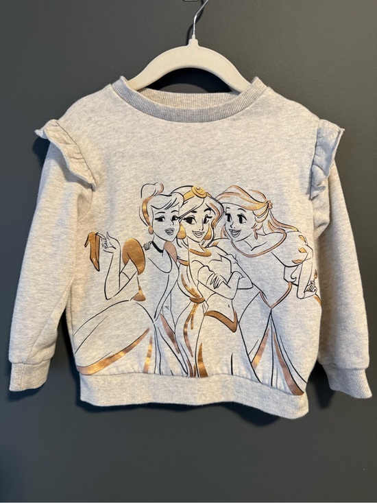 Joe Fresh Other - Joe Fresh Frozen Disney Princess Light Gray Ruffle Shoulder Sweatshirt
